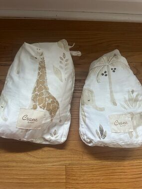 Crane Baby Matching Crib and Changing Table cover - Safari Neutral